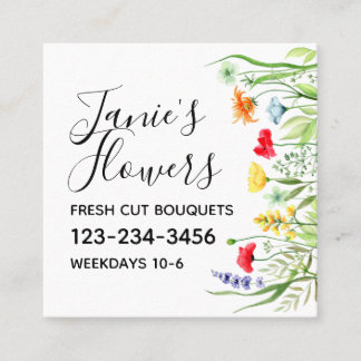 Vierkant wild vierkante visitekaartje