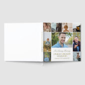 Vierkant wit 9 fotocollage in liefdevolle herinner gastenboek (Volledig)