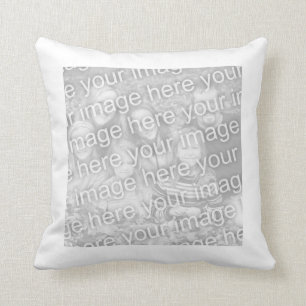 Vierkant wit omzoomde foto's kussen