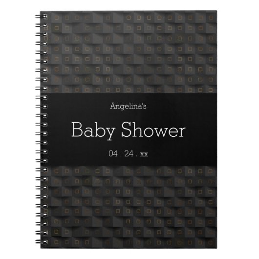 Vierkante 3D Patroon Geschenklijst Notitieboek (Voorkant)