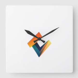 Vierkante Acryl Wandklok logo ontworpen Klok