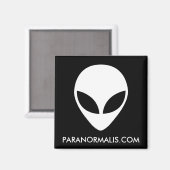 Vierkante Alien Head Koelkast Magneet (Voorkant / Achterkant)