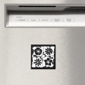 vierkante bloemen magneet (Insitu (Vaatwasser))