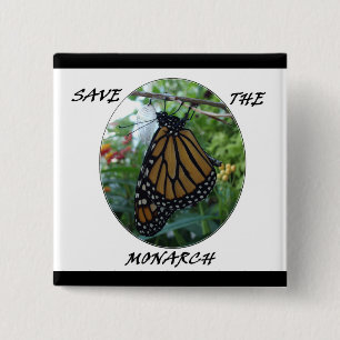 Vierkante Button 2 inch, monoarch stijl #1