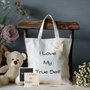 Vierkante button   Ik hou van mijn ware zelf