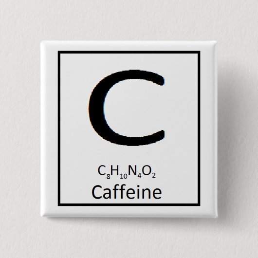 Vierkante cafeïneknop, 2 binnen. button 5,1 cm (Voorkant)