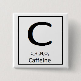 Vierkante cafeïneknop, 2 binnen. vierkante button 5,1 cm