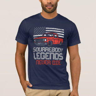 Vierkante carrosserie vrachtwagenchauffeur t-shirt