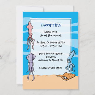 Vierkante Cartoons uitnodiging