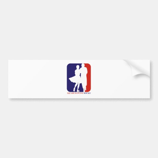 vierkante dans bumpersticker (Voorkant)