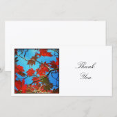 Vierkante foto - Autumn Leaves Bedankkaart (Voorkant / Achterkant)