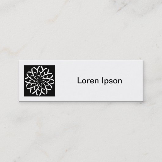 Vierkante foto - Geometrische ventilator 02 Mini Visitekaartje (Voorkant)