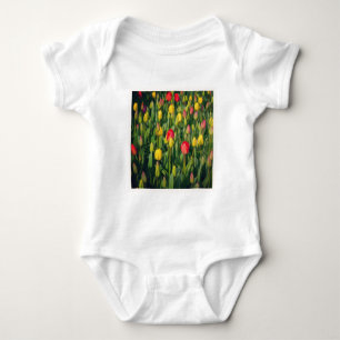 Vierkante foto — kleurrijke Tulpen Romper