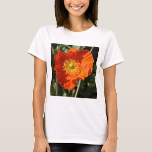 Vierkante foto - Oranje papaver T-shirt