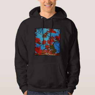 Vierkante foto - Red Autumn Leaves Hoodie
