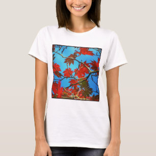 Vierkante foto - Red Autumn Leaves T-shirt