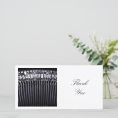 Vierkante foto - schrijfmachine bedankkaart (Staand voorkant)