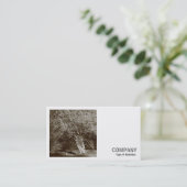 Vierkante foto (v2) - Holly Tree - Sepia Visitekaartje (Staand voorkant)