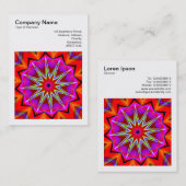 Vierkante foto (v3) - Abstracte caleidoscoop 09 Visitekaartje (Voorkant / Achterkant)