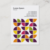 Vierkante foto (v3) - Abstracte geometrische 11042 Visitekaartje (Achterkant)