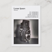 Vierkante foto (v3) - TLR-camera Visitekaartje (Achterkant)