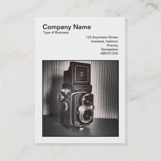 Vierkante foto (v3) - TLR-camera Visitekaartje (Voorkant)