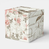 Vierkante geschenkdoos – Roze Rozen Design Bedankdoosjes (Achterkant)