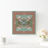 Vierkante Gingko Wandklok Klok (Huis)