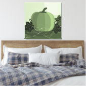 Vierkante Groene Pompoen Keuken Muur Decor Canvas Afdruk (Insitu (Slaapkamer))