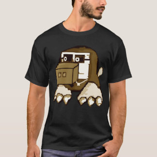 Vierkante hond retro t-shirt