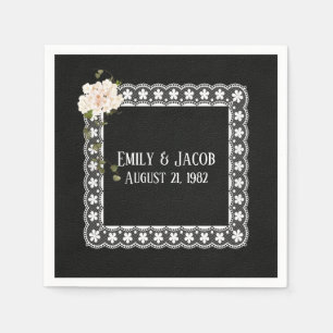 Vierkante Kant Op Zwarte Leer Servet