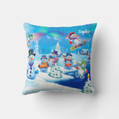 Vierkante kerst gooi kussen of kussen (Achterkant)