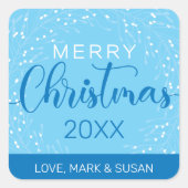 Vierkante Kerst stickers (Voorkant)