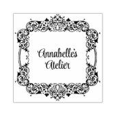  vierkante krans  productstempel 	rubberstempel (Afrduk)