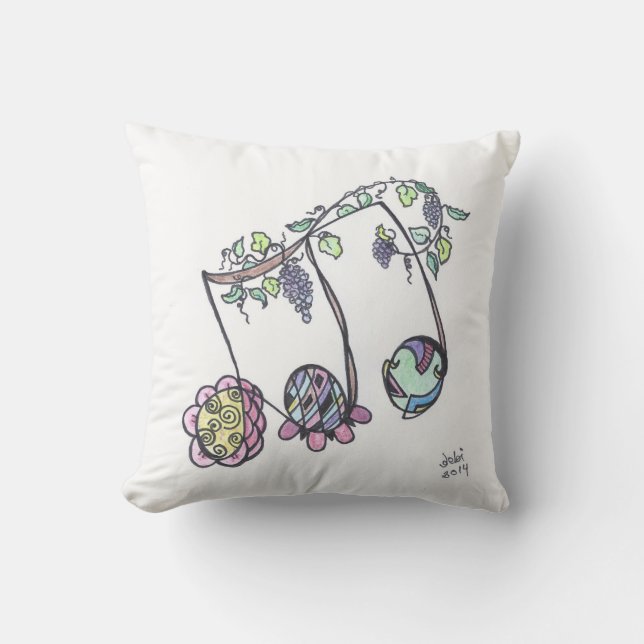 vierkante kussen—driplets kussen (Voorkant)