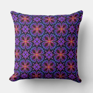 Vierkante kussen Jimette Design blauw fuchsia paar