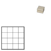 Vierkante lege checkbox speldenraster 	rubberstempel (Gestempeld)