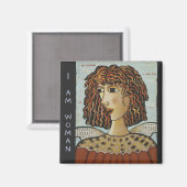 Vierkante magneet - Ik Ben Vrouw Vogel (Voorkant / Achterkant)