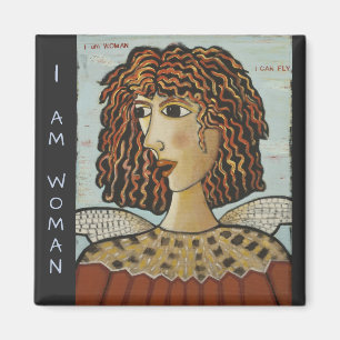 Vierkante magneet - Ik Ben Vrouw Vogel