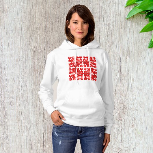 Vierkante Mesh Vrouwen Hoodie