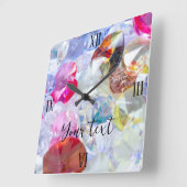 Vierkante muur klok kleur bord (Hoek)