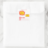 Vierkante Noodsituatie Pet Alert Stickers (Tas)