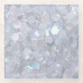 vierkante onderzetters van zilver kristal (Voorkant)