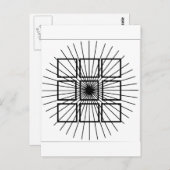 Vierkante optische illusie briefkaart (Voorkant / Achterkant)