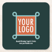 Vierkante Papier Custom Bar Onderzetters Bulk Bedr (Voorkant)