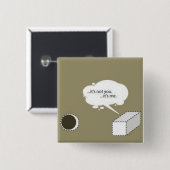 vierkante peug; ronde opening vierkante button 5,1 cm (Voorkant /achterkant)