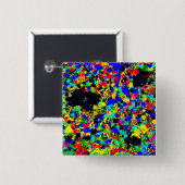 vierkante pin met abstracte artwork. button 5,1 cm (Voorkant /achterkant)