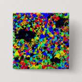 vierkante pin met abstracte artwork. vierkante button 5,1 cm (Voorkant)