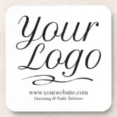 Vierkante plastic Onderzetters met de Logo van de  (Voorkant)