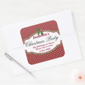 Vierkante Polka Dot Pattern Kerst stickers (Envelop)